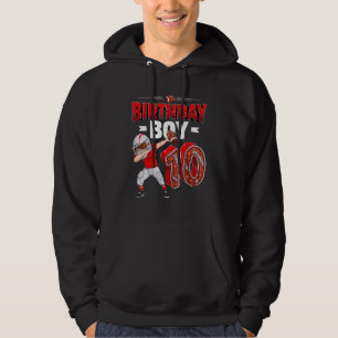 Veste À Capuche Dabbing Boy 10 year Old American Football 10th Bir