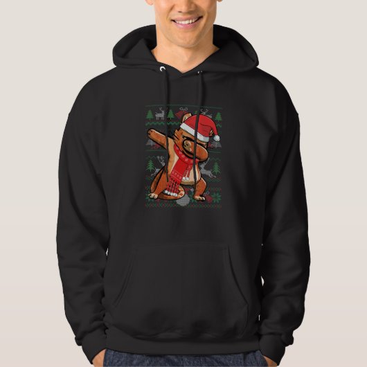 Veste À Capuche Dabbing Chat Vilain Chandail de Noël Drôle Cos (Devant)