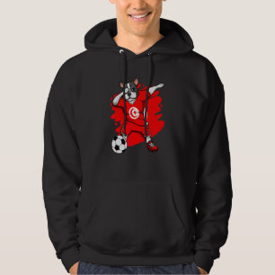 Veste À Capuche Dabbing French Bulldog Tunisie Soccer Fans Jersey