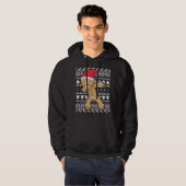 Veste À Capuche Dabbing Gingerbread Man laide de Noël (Devant entier)