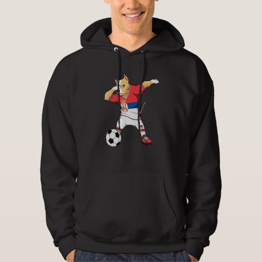 Veste À Capuche Dabbing Pitbull Serbie Fans de football Jersey Ser (Devant)