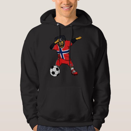 Veste À Capuche Dabbing Rottweiler Norvège Fans de football (Devant)