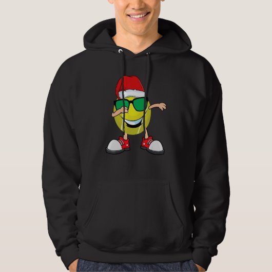 Veste À Capuche Dabbing Tennis Ball Santa Hat Lunettes de soleil C (Devant)