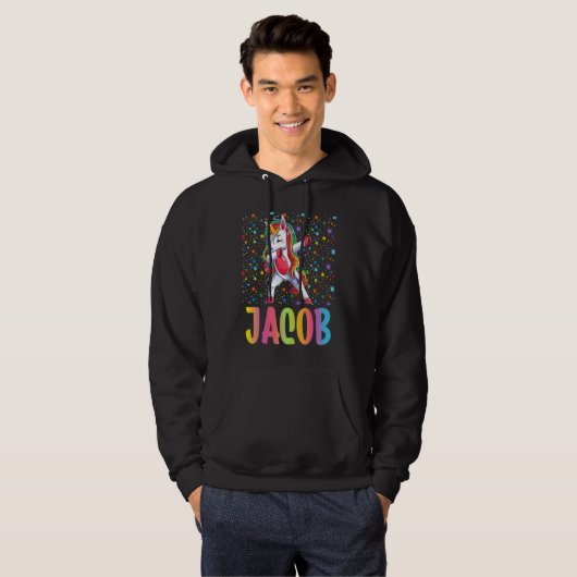 Veste À Capuche Dabbing Unicorn Jacob (Devant entier)