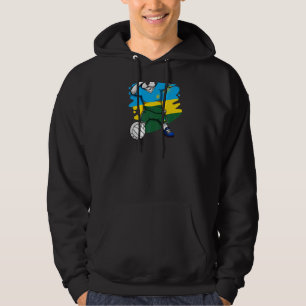 Veste À Capuche Dabing French Bulldog Rwanda volleyball fan Jerse