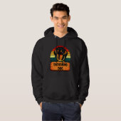 Veste À Capuche Dachshund Chien couleurs rétro (Devant entier)
