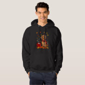 Veste À Capuche Dachshund Écharpe Chien Automne Chocolat (Devant entier)