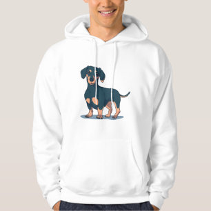 Veste À Capuche Dachshund noir