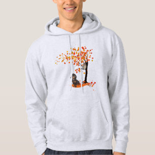 Veste À Capuche Dachshund Owl Et Fall Tree Dachshund Lover Automne