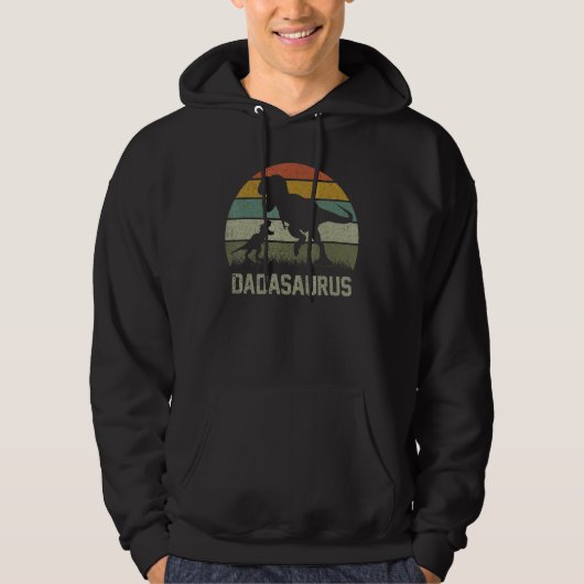 Veste À Capuche Dada Saurus Rex Dinosaur Dadasaurus Famille Matchi (Devant)