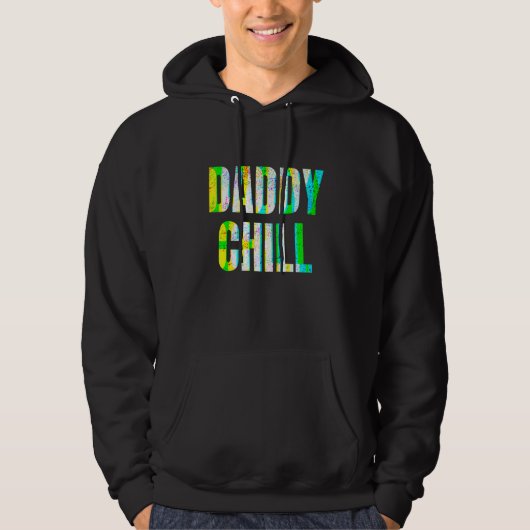 Veste À Capuche Daddy Chill Funny Viral Tik Trending Meme Distress (Devant)