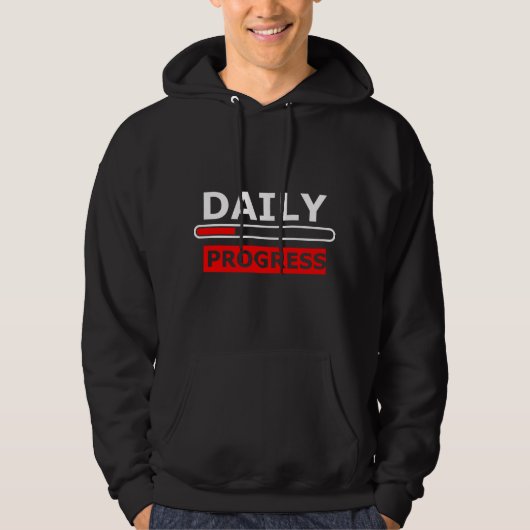 Veste À Capuche Daily Progress Motivational Hoodie – Red Smile (Devant)