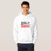 Veste À Capuche Daily Progress Motivational Hoodie – Red Smile (Devant entier)