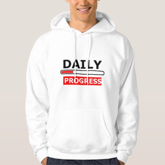 Veste À Capuche Daily Progress Motivational Hoodie – Red Smile (Devant)