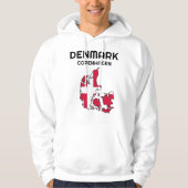 Veste À Capuche Danemark, Danemark, Danemark, Danemark, Drapeau, D (Devant)