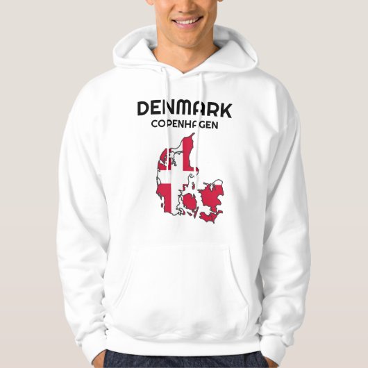 Veste À Capuche Danemark, Danemark, Danemark, Danemark, Drapeau, D (Devant)