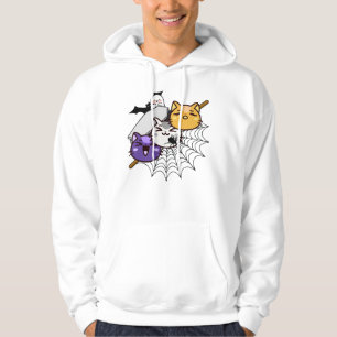 Veste À Capuche Dango Chat Fantôme - Japonais Gothique Kawaii en B