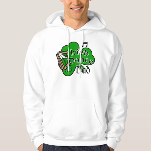 Veste À Capuche Danse irlandaise Papa Raglan (Devant)