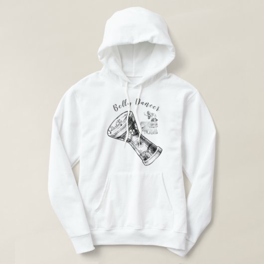 Veste À Capuche Danseuse du ventre Darbuka Drum Sweatshirt à capuc (Design devant)