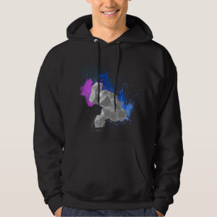 Veste à capuche d'art abstrait vibrant – Création