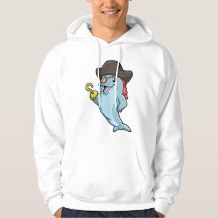 Veste À Capuche Dauphin comme pirate avec tache oculaire et main c