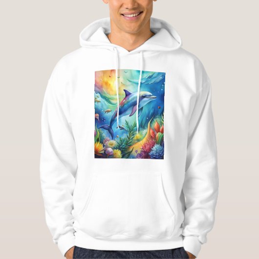 Veste À Capuche Dauphin peint (Devant)