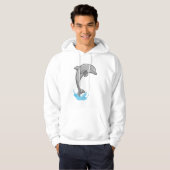 Veste À Capuche Dauphin sur l'eau (Devant entier)