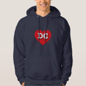 Veste À Capuche DC Red Heart - J'aime DC (Devant)
