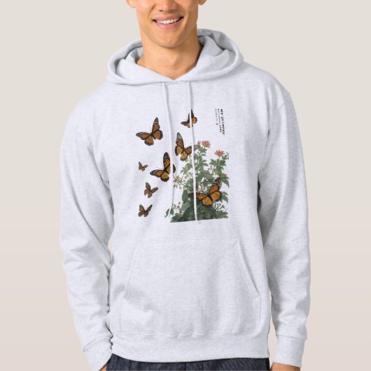 Veste À Capuche 🌹 de fleurs de papillon (Devant)