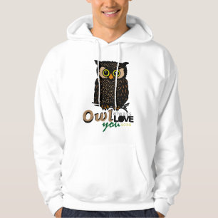 Veste À Capuche De HIBOU AMOUR toujours vous XOXO