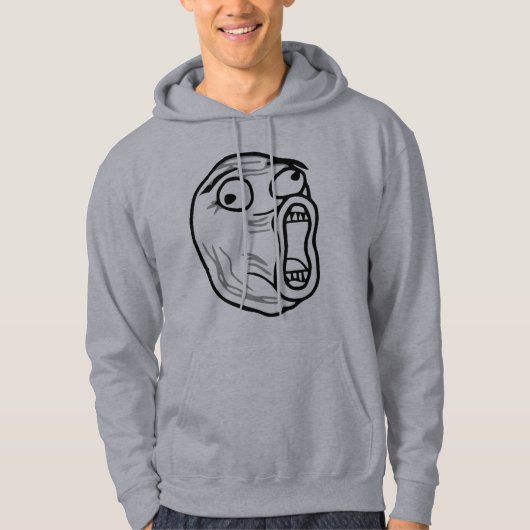 Veste À Capuche De LOL de rire visage bruyant Meme de rage (Devant)