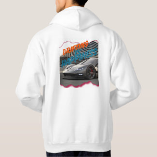 Veste à capuche de voiture de sport dérivant