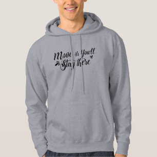 Veste À Capuche Débardeur pour hommes gris 'Bouge ou tu resteras l