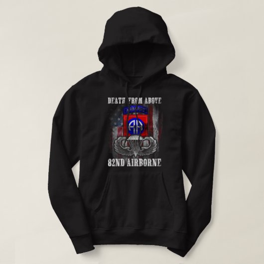 Veste À Capuche Décès d'au-dessus du 82e parachutisme de la divisi (Design devant)