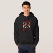 Veste À Capuche Déchet de drapeau du Canada feuille d'érable raton (Devant entier)
