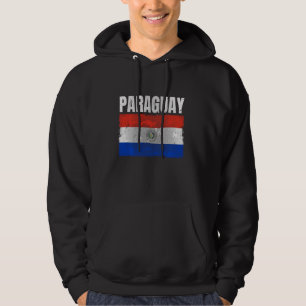 Veste À Capuche Déchiré Paraguay Distressed Drapeau Graphique Pour