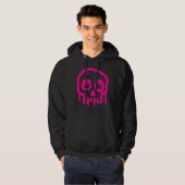 Veste À Capuche Déchirer Neon Graffiti Skull Tee (Devant entier)
