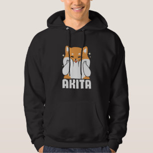 Veste À Capuche Décor adorable Akita Chien Dog House Présente
