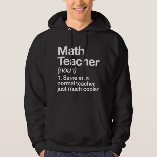 Veste À Capuche Définition de professeur de maths Funny Back To Sc (Devant)