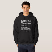 Veste À Capuche Définition de professeur de science Funny Back To (Devant entier)