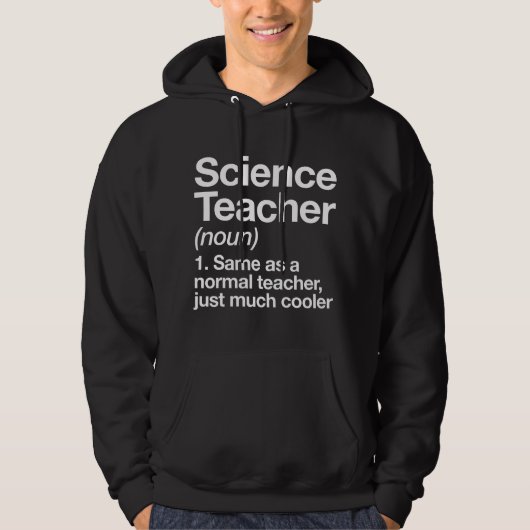 Veste À Capuche Définition de professeur de science Funny Back To (Devant)