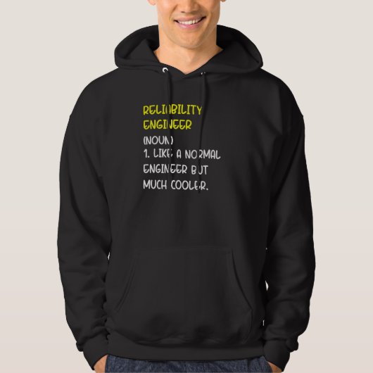 Veste À Capuche Définition d'ingénieur de fiabilité 1 (Devant)