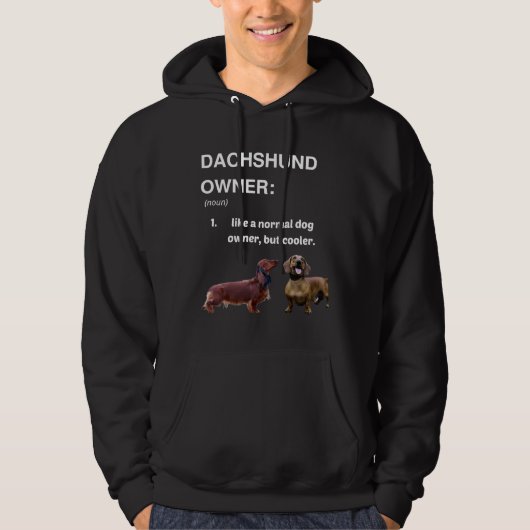 Veste À Capuche Définition du propriétaire Dachshund (Devant)