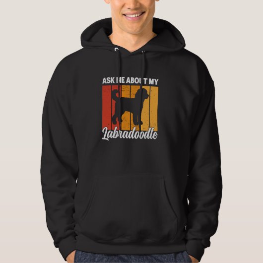 Veste À Capuche Demandez-moi à propos de Mon Labradoodle Dog Funny (Devant)