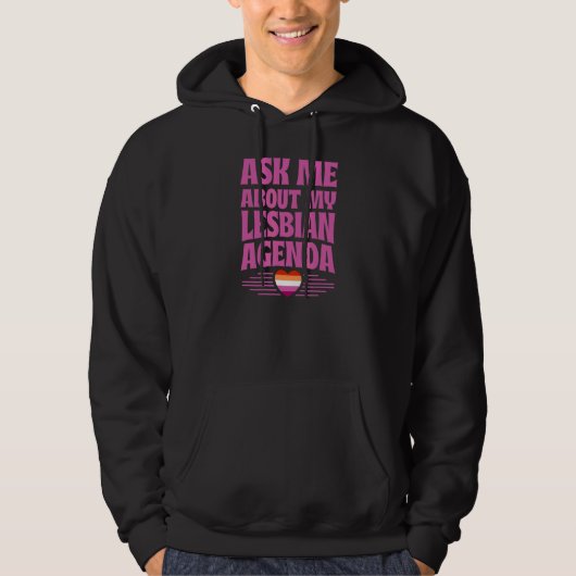 Veste À Capuche Demandez-moi à propos de mon programme lesbien Coe (Devant)