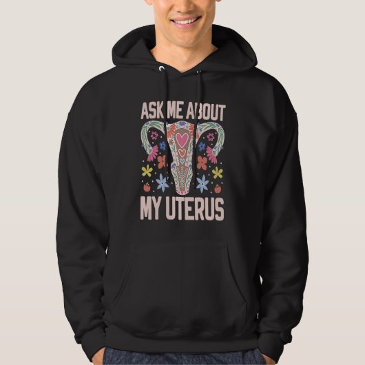Veste À Capuche Demandez-moi à propos d'Uterus Support Hysterectom (Devant)