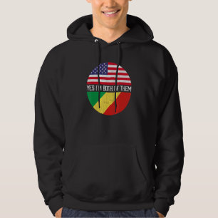 Veste À Capuche Demi-Américain Demi-Congolais Usa Drapeau Hérit Fa