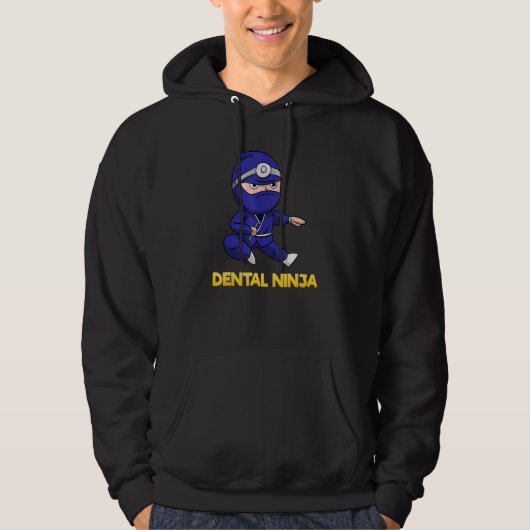 Veste À Capuche Dentiste adjoint Dentiste Ninja Teeth Tooth Karaté (Devant)