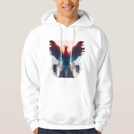 Veste À Capuche 🖤 🔥 | Des cendres aux algorithmes 💻 🦅 (Devant)