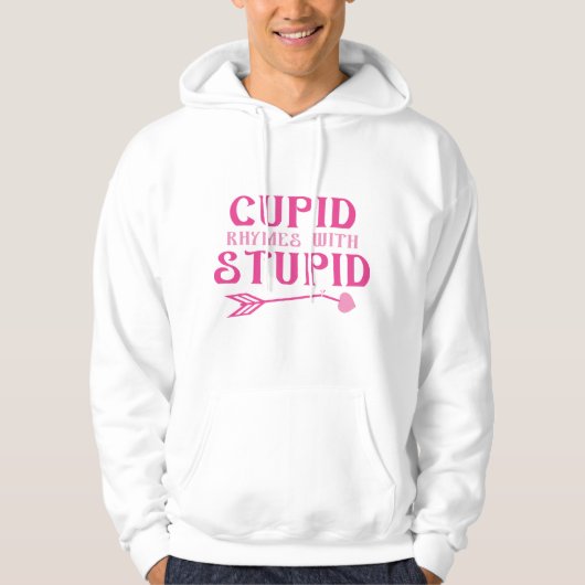 Veste À Capuche Des rimes Cupides Avec Stupides (Devant)